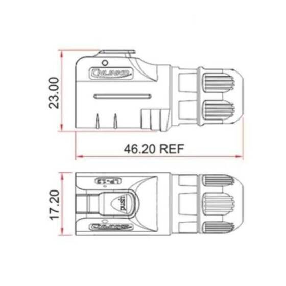 LP-12-C08PE-02-001 8 Pin Su Geçirmez Konnektör - Erkek - 2