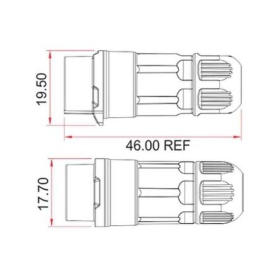 LP-12-J04PP-02-001 4 Pin Su Geçirmez Konnektör - Dişi - 2
