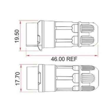 LP-12-J05PP-02-001 5 Pin Su Geçirmez Konnektör - Dişi - 2