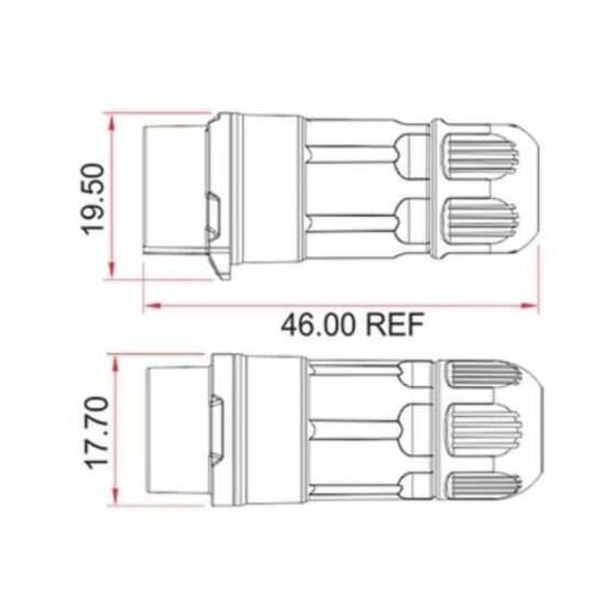 LP-12-J06PP-02-001 6 Pin Su Geçirmez Konnektör - Dişi - 2