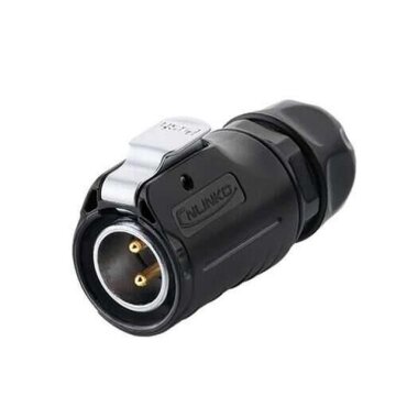 LP-20-C02PE-01-022 2 Pin Su Geçirmez Konnektör - Erkek - 1