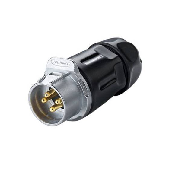 LP-20-C04PP-01-001 4 Pin Su Geçirmez Konnektör - Erkek - 1