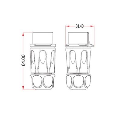 LP-20-C07PP-01-001 7 Pin Su Geçirmez Konnektör - Erkek - 2