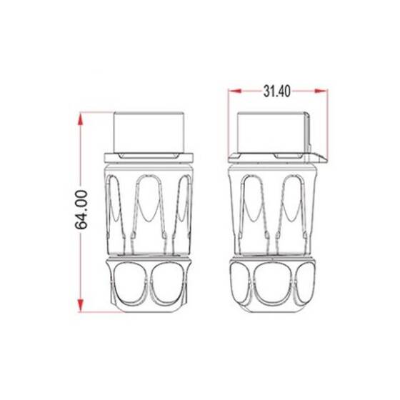LP-20-C07PP-01-001 7 Pin Su Geçirmez Konnektör - Erkek - 2