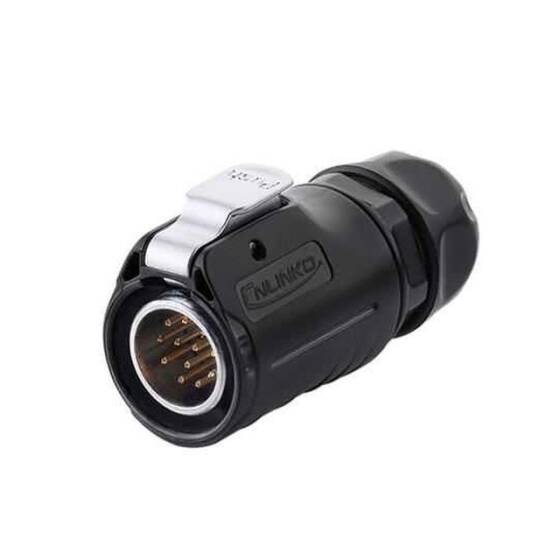 LP-20-C12PE-01-022 12 Pin Su Geçirmez Konnektör - Erkek - 1