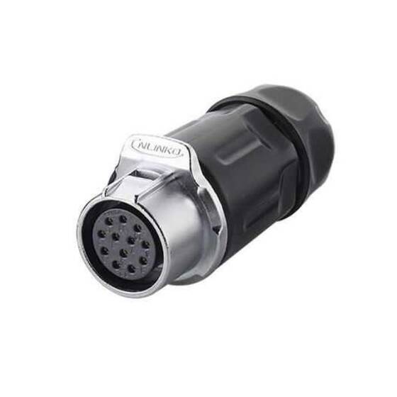 LP-20-J12PP-01-001 12 Pin Su Geçirmez Konnektör - Dişi - 1