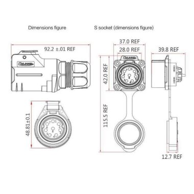 LP-28-J02PP-21-001 2 Pin Su Geçirmez Konnektör - Dişi - 2