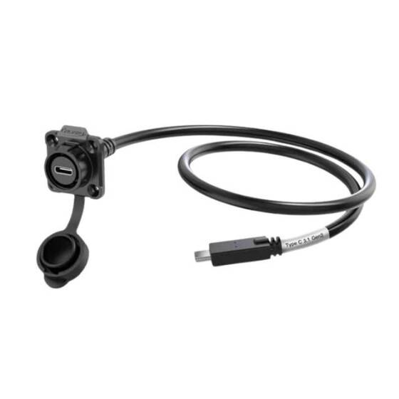 LP16-TYPEC-MP-FS-2M-002 Su Geçirmez Type C 3.1 Dişi Panel Tip Konnektör - 2M Kablo - 2
