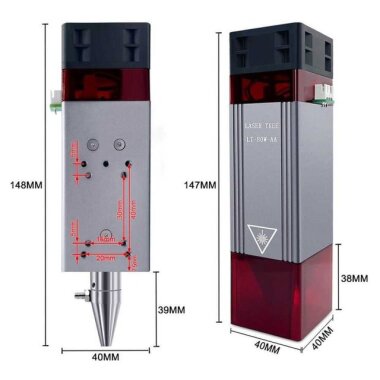 LT-80W 12V TTL Yakıcı CNC Lazer Modülü Seti - 3