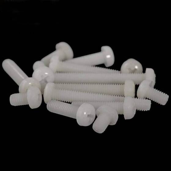 M2-5x6 Beyaz Plastik Naylon Tava Başlı Phillips Vida - 5