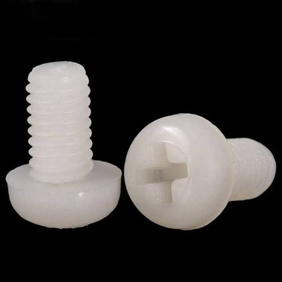M2-5x8 Beyaz Plastik Naylon Tava Başlı Phillips Vida - 2