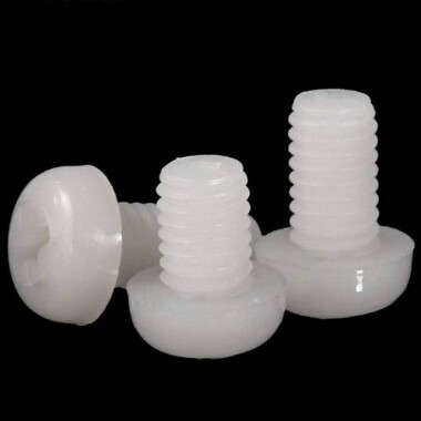 M2-5x8 Beyaz Plastik Naylon Tava Başlı Phillips Vida - 3