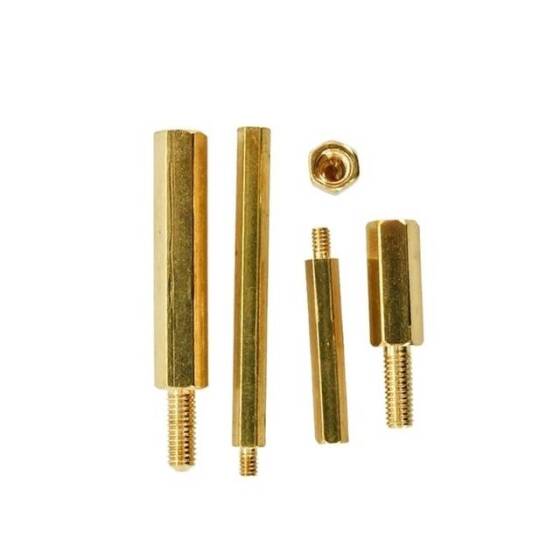 M2.5 18mm Dişi Erkek Distans Aralayıcı (Standoff-Spacer-Yükseltici)-M2.5 18mm Dişi + 4mm Erkek - 4