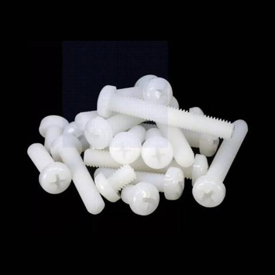 M3x25 Beyaz Plastik Naylon Tava Başlı Phillips Vida - 2