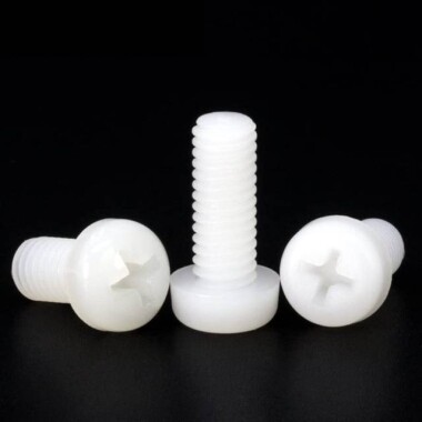 M3x4 Beyaz Plastik Naylon Tava Başlı Phillips Vida - 1