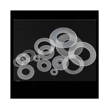 M3x6x0-3mm Beyaz Naylon Düz Pul - 1
