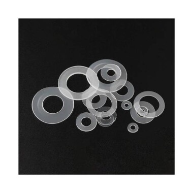 M3x6x0-3mm Beyaz Naylon Düz Pul - 2