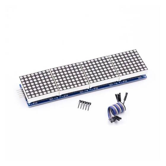 MAX7219 Dot Matrix Modülü 4'ü 1 Arada Kırmızı - 8