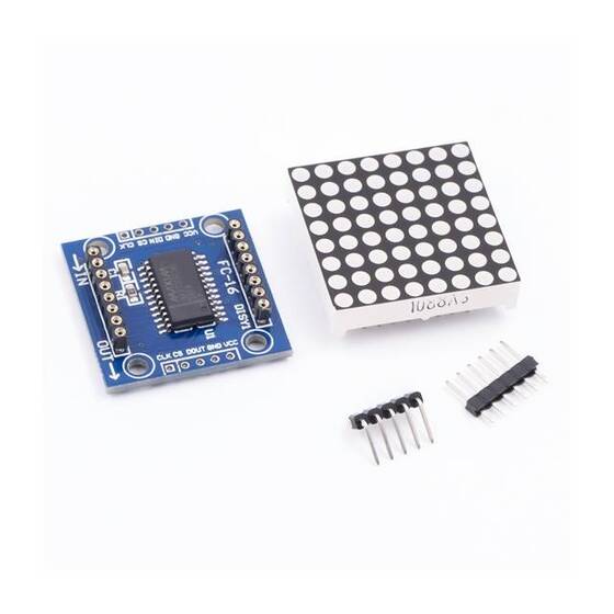 MAX7219 Dot Matrix Modülü DIY KIT Kırmızı - 1