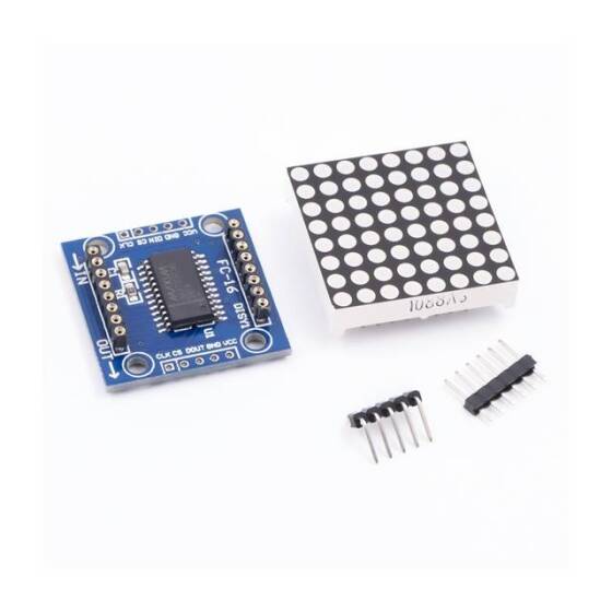 MAX7219 Dot Matrix Modülü DIY KIT Kırmızı - 2