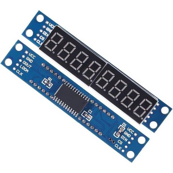 MAX7219 LED Modülü 8 Dijit Dijital Displayli LED Kırmızı - 1