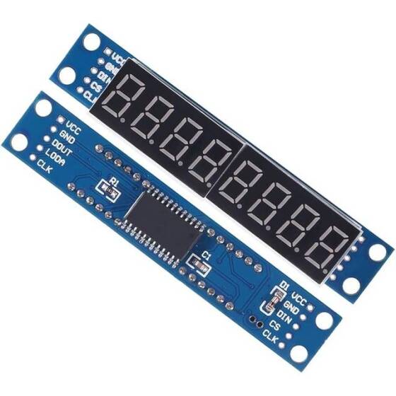 MAX7219 LED Modülü 8 Dijit Dijital Displayli LED Kırmızı - 2