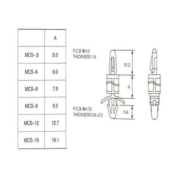 MCS-9 Plastik Tırnaklı Distans - 2
