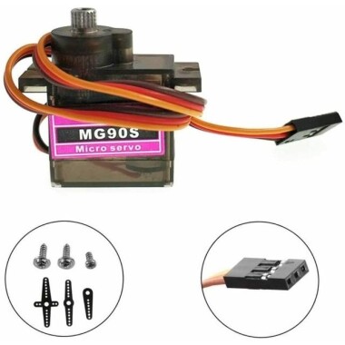 MG90S 180 Derece Üç Plastik Dişli ve Limitsiz Servo Motor Tork 2kg - 4