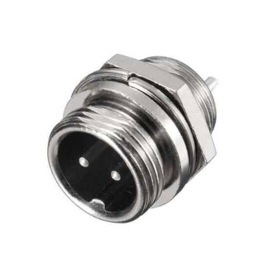 Mike Konnektör 2 Pin 12mm - Erkek - 1
