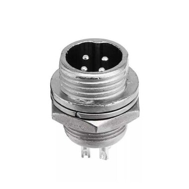 Mike Konnektör 4 Pin 12mm - Erkek - Görsu Elektronik