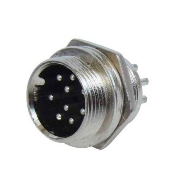 Mike Konnektör 8 Pin 16mm - Erkek - 1