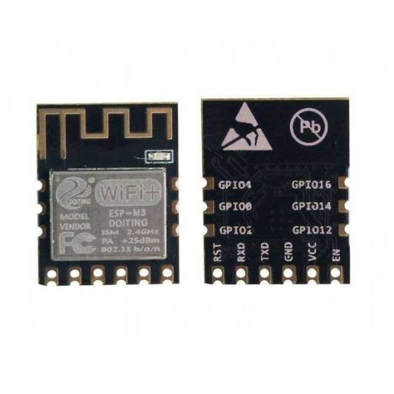 Mini Ultra Küçük Boyutlu ESP-M3 - ESP8285 Seri Kablosuz Wifilitim Modülünden ESP8266 Geçişli Firmware İle Tam Uyumlu - 2