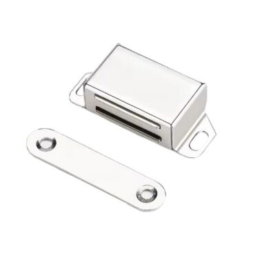 Mıknatıslı Metal Mobilya Kapak Kilidi 36x24x14mm - Krom - Görsu Elektronik