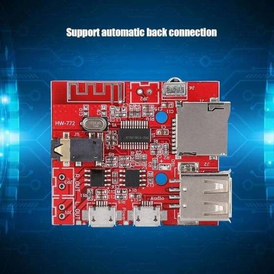 MP3 Bluetooth 4.1 Kod Çözme Modülü Uzaktan Kumandalı Ses Frekansı Alıcı Kartı - Pilli - 4