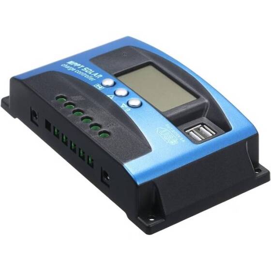 MPPT 100A 12/24V Solar Şarj Regülatörü - Çift USB - LCD Ekran - Otomatik Solar Hücre Şarj Cihazı - Şarjlı Regülatör - 2