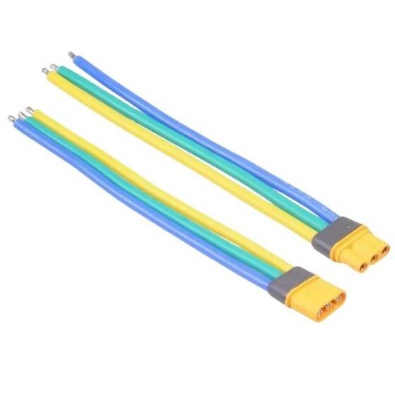 MR30 3 Pin Dişi-Erkek Lipo Pil Şarj Kablosu Seti 10cm - 1