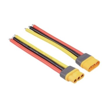 MR60 3 Pin Dişi-Erkek Lipo Pil Şarj Kablosu Seti 20cm - 1