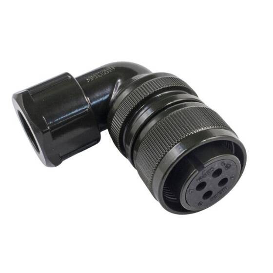 MS-3108A 4 Pin 18-10S Dirsek Tip Su Geçirmez Konnektör - 1