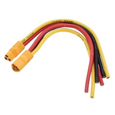 MT60 3 Pin Dişi-Erkek Lipo Pil Şarj Kablosu Seti 10cm - 1