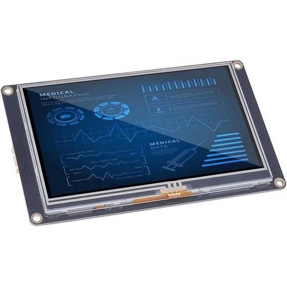NX4827K043 - 4.3 Inch Nextion HMI Dokunmatik TFT Lcd Ekran + 8 Port GPIO / 32 MB Dahili Hafıza - 1