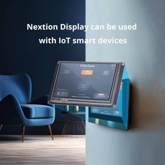 NX8048K050 - 5 Inch Nextion HMI Dokunmatik TFT Lcd Ekran + 8 Port GPIO / 32 MB Dahili Hafıza - 8