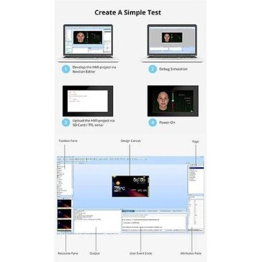 NX8048P070-011R - 7 Inch Nextion HMI Rezistif Dokunmatik TFT Lcd Ekran - Dokunmatik - 8