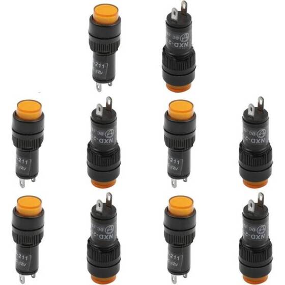 NXD-211 12V Sarı Küçük LED Sinyal Led - Sinyal Lambası - 1