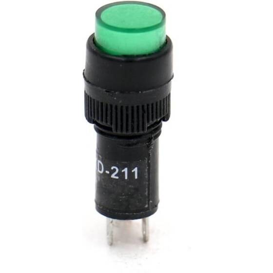 NXD-211 12V Yeşil Küçük LED Sinyal Led - Sinyal Lambası - 1