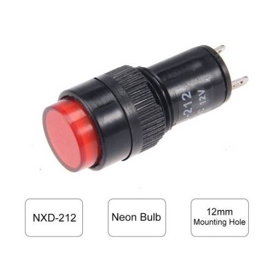NXD-213 12V Kırmızı Küçük LED Sinyal Led - Sinyal Lambası - 4