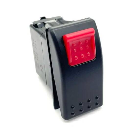 ON-OFF Anahtar Kırmızı 5 Pin 12V-24V - Emniyet Kilitli - 1