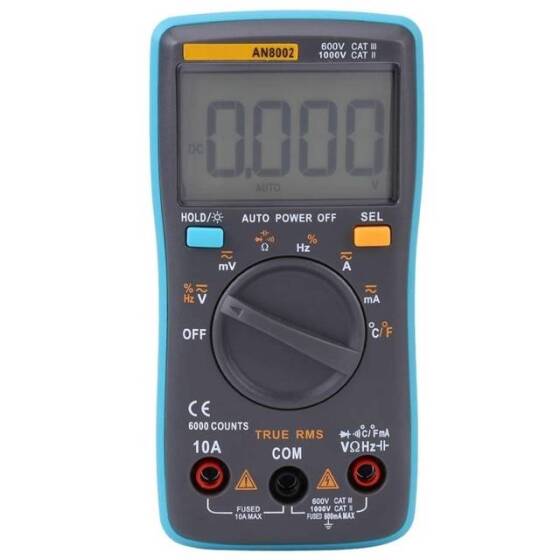 Orange ANENG AN8002 6000 Sayım Yüksek Hassasiyetli Dijital Multimetre Pilli - 1