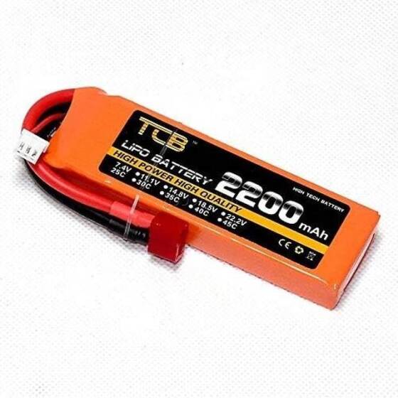 Turuncu TCB 11.1V 5200MAH 25C Model Uçak Lityum Pil XT60 Dişi - 3