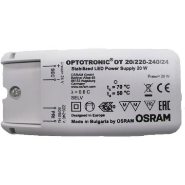 Orijinal Osram 20W 24V Sabit Voltaj Su Geçirmez Güç Kaynağı Ayarlanabilir Işık - 1