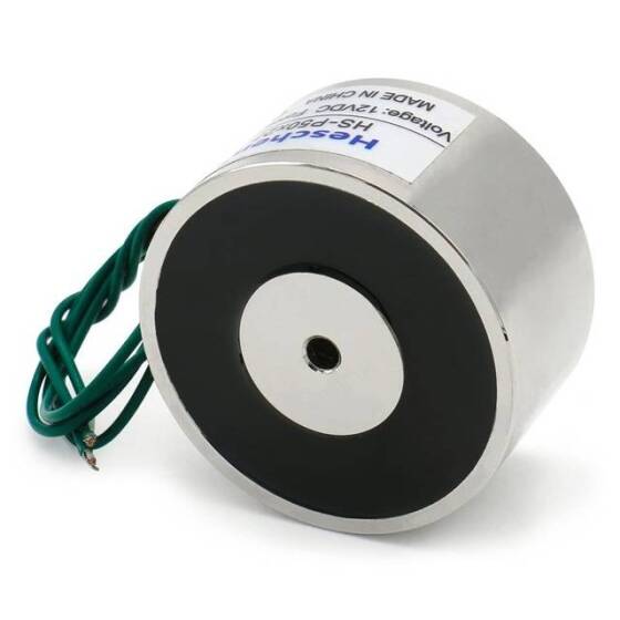 P12/12D 12V DC Manyetikliği Giderici Elektromıknatıs 1KG Tutma Gücü - 4